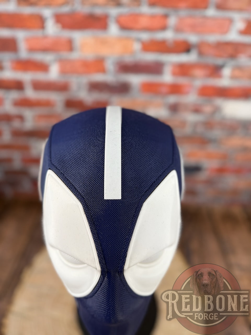 Navy Blue & White Masked Mercenary Mask