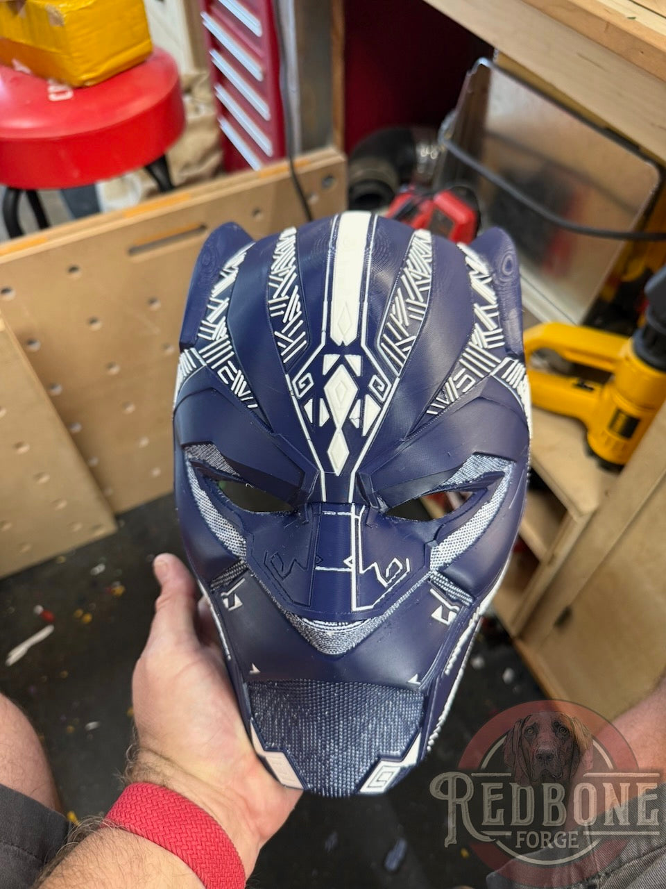 Custom Tribal Cat Panther Warrior Mask 3D Printed