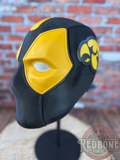 Iowa-Inspired Black & Gold Masked Mercenary Mask