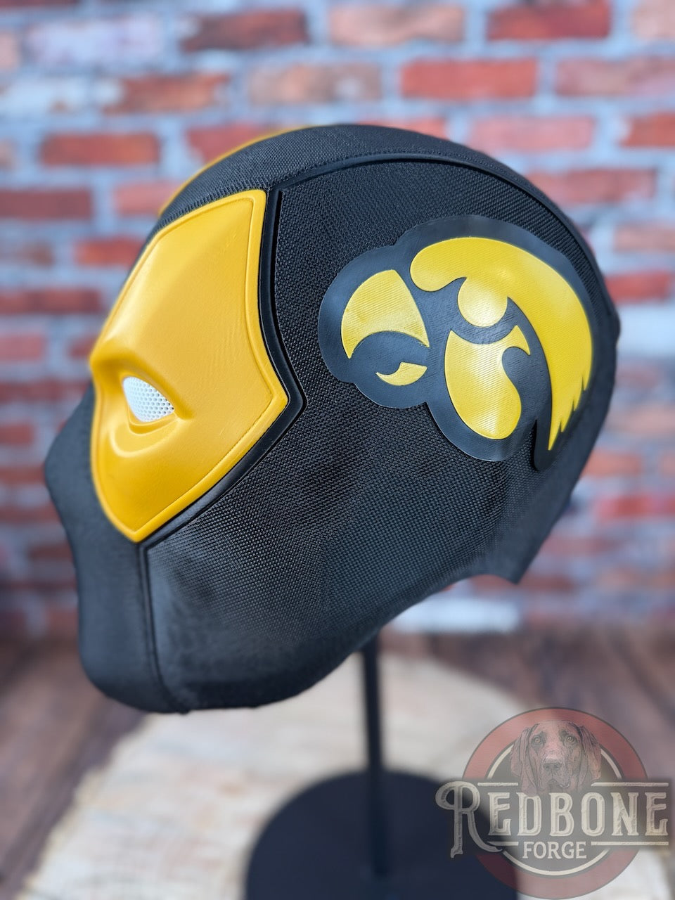 Iowa-Inspired Black & Gold Masked Mercenary Mask