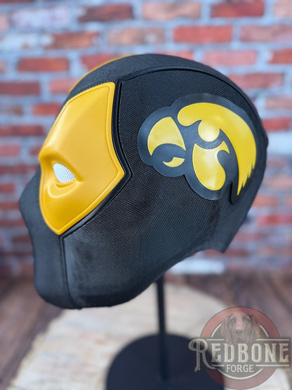 Iowa-Inspired Black & Gold Masked Mercenary Mask