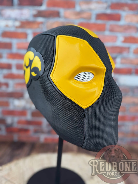 Iowa-Inspired Black & Gold Masked Mercenary Mask