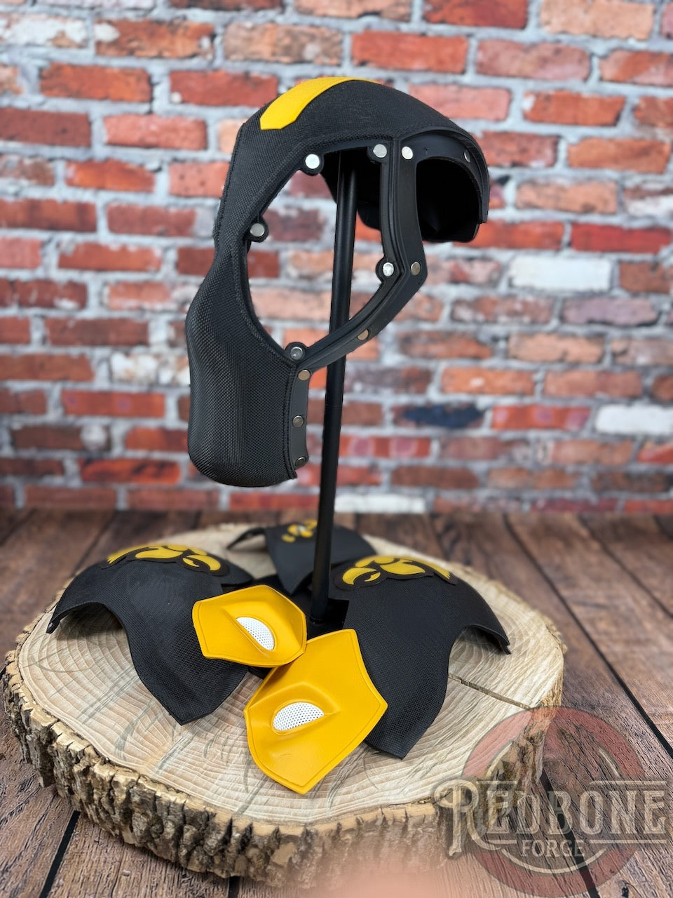 Iowa-Inspired Black & Gold Masked Mercenary Mask