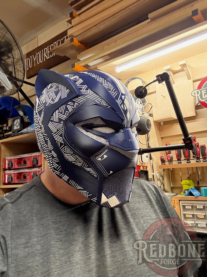 Navy & White Tribal Cat Warrior Helmet