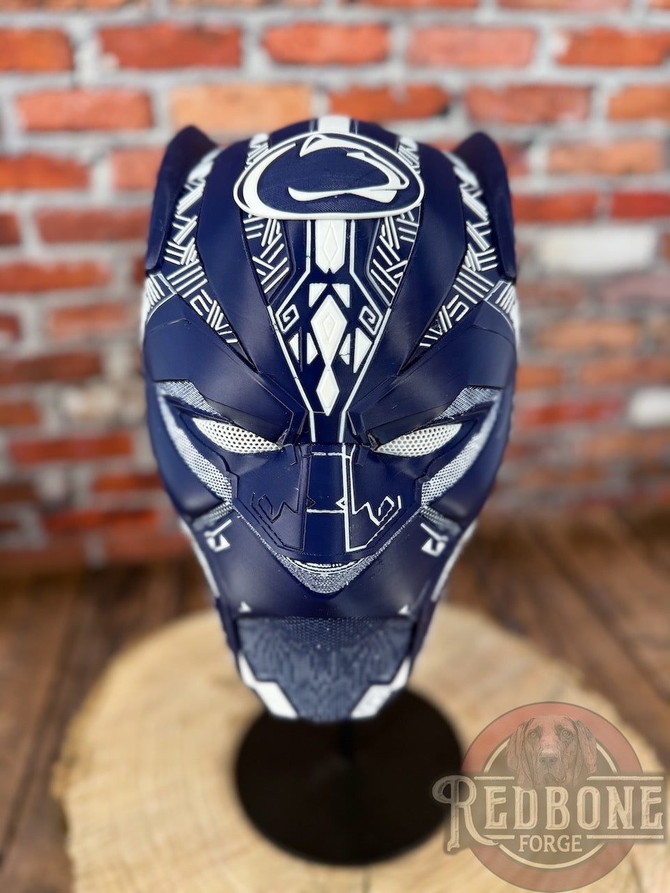 Navy & White Tribal Cat Warrior Helmet