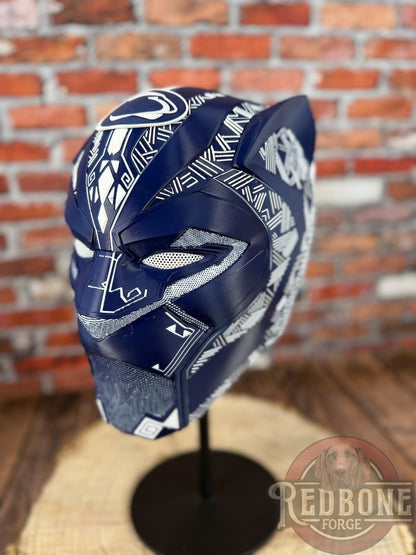 Navy & White Tribal Cat Warrior Helmet