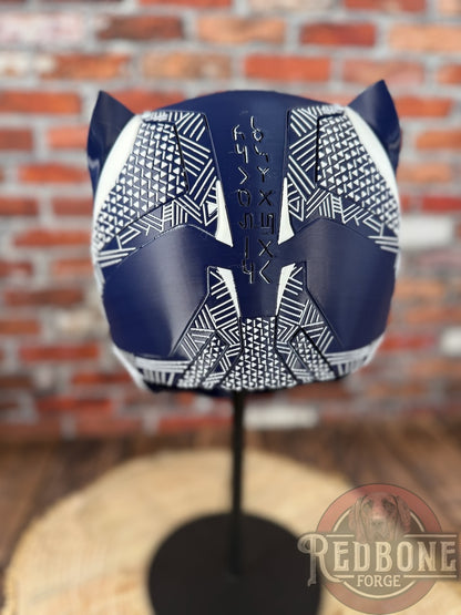 Navy & White Tribal Cat Warrior Helmet