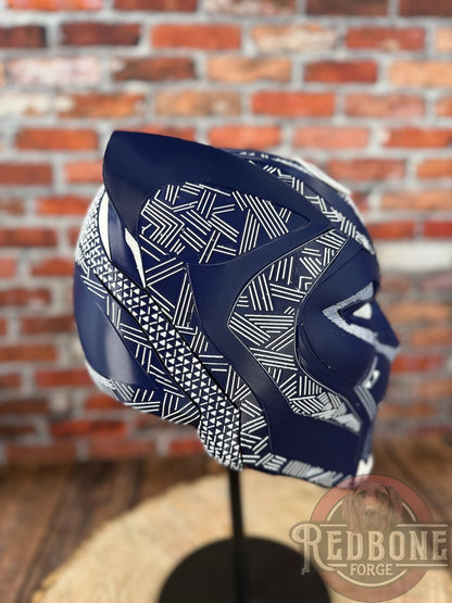 Navy & White Tribal Cat Warrior Helmet