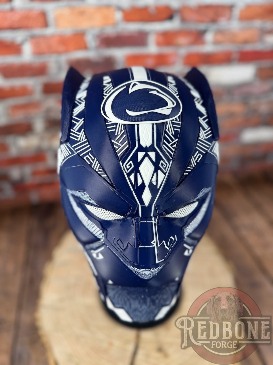 Navy & White Tribal Cat Warrior Helmet