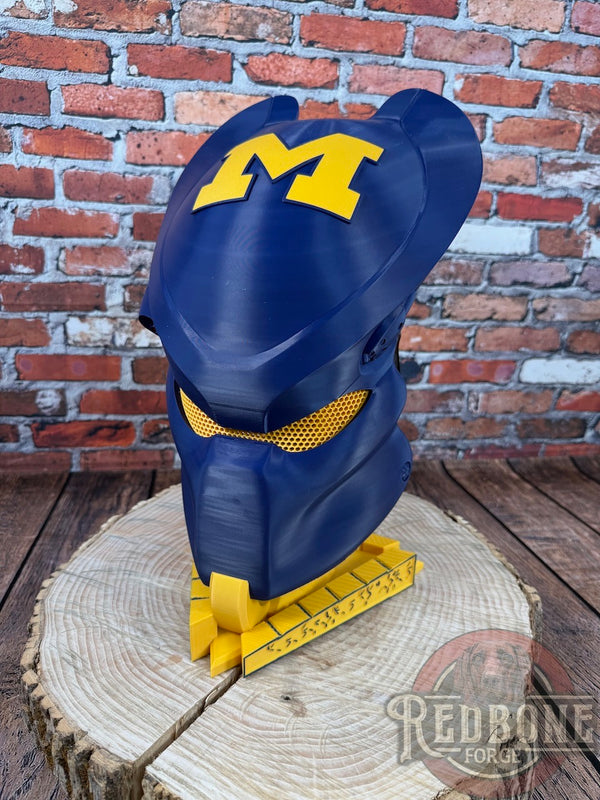 Michigan Wolverines Predator 3D Printed Helmet