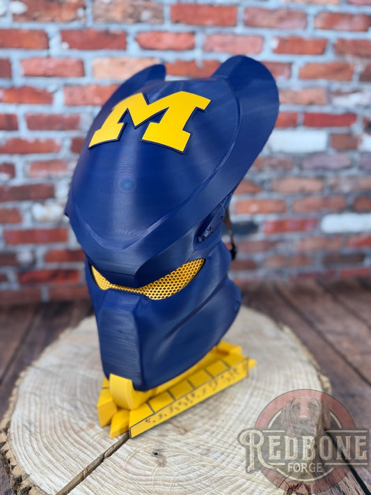 Michigan-Inspired Navy & Yellow Predator Mask