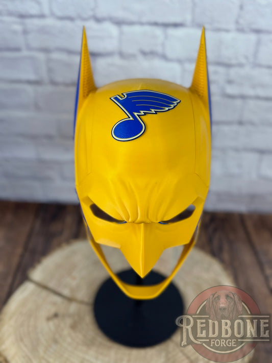 St. Louis-Inspired Blue & Yellow Gothic Crusader Cowl
