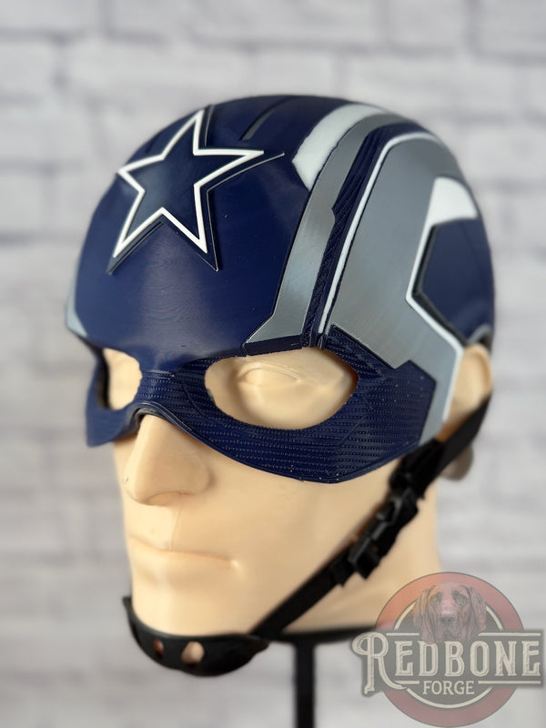 Dallas Cowboys Captain America 3D Printed Helmet