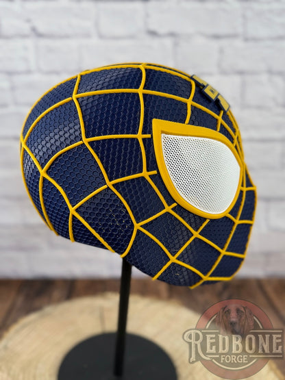 Michigan-Inspired Navy & Gold Web Slinger Mask