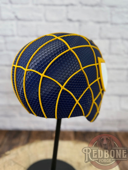 Michigan-Inspired Navy & Gold Web Slinger Mask