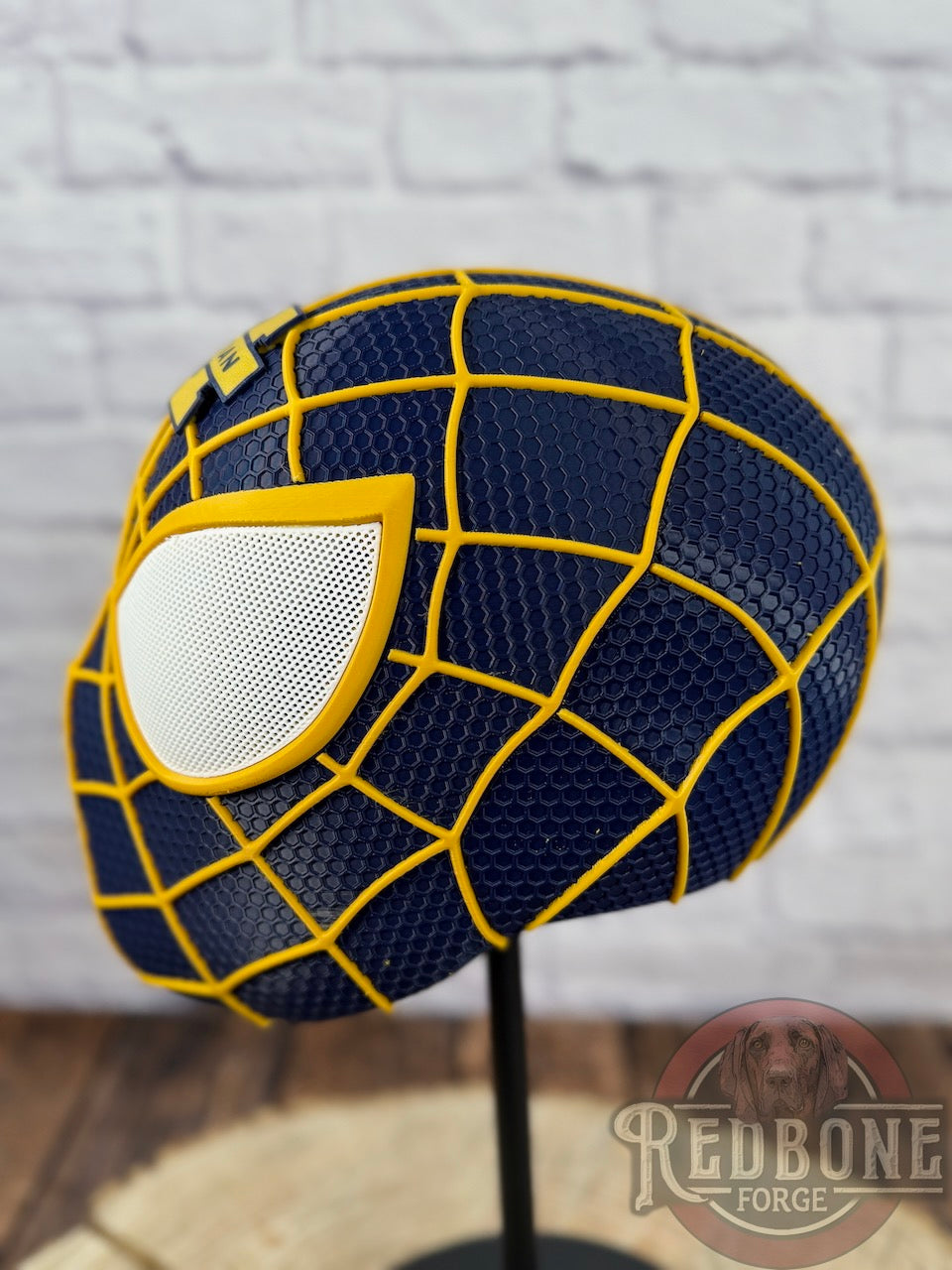Michigan-Inspired Navy & Gold Web Slinger Mask