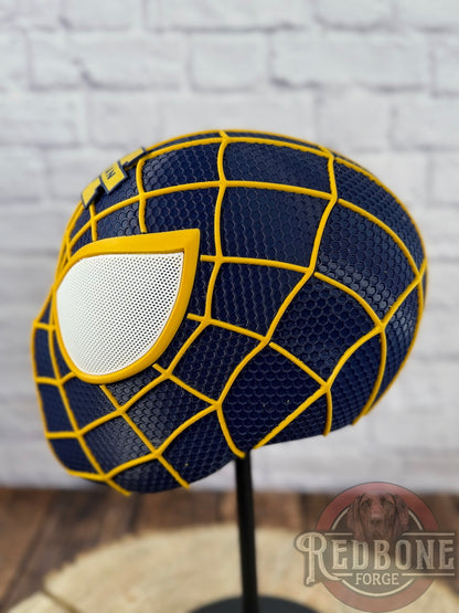 Michigan-Inspired Navy & Gold Web Slinger Mask