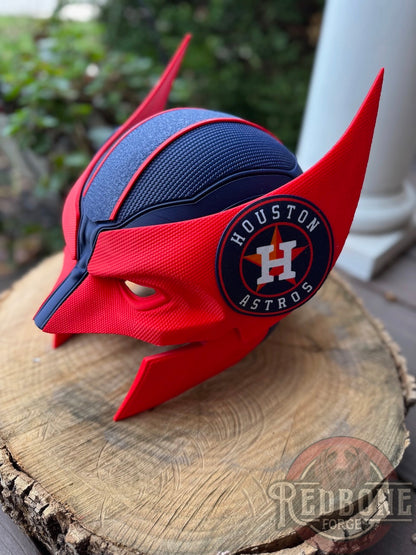 Houston-Inspired Red & Navy Blue Mutant Cowl