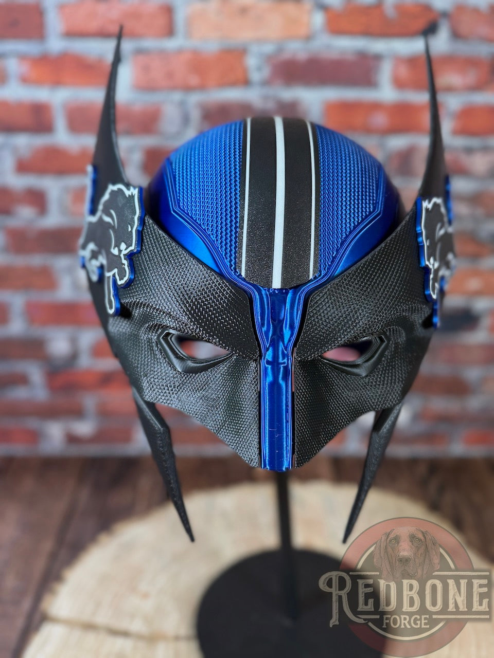 Detroit Lions Black & Blue Metallic Wolverine