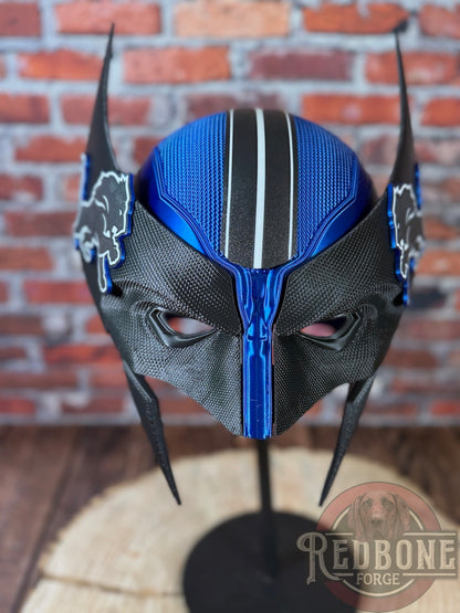 Detroit Lions Black & Blue Metallic Wolverine