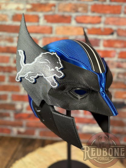 Detroit Lions Black & Blue Metallic Wolverine