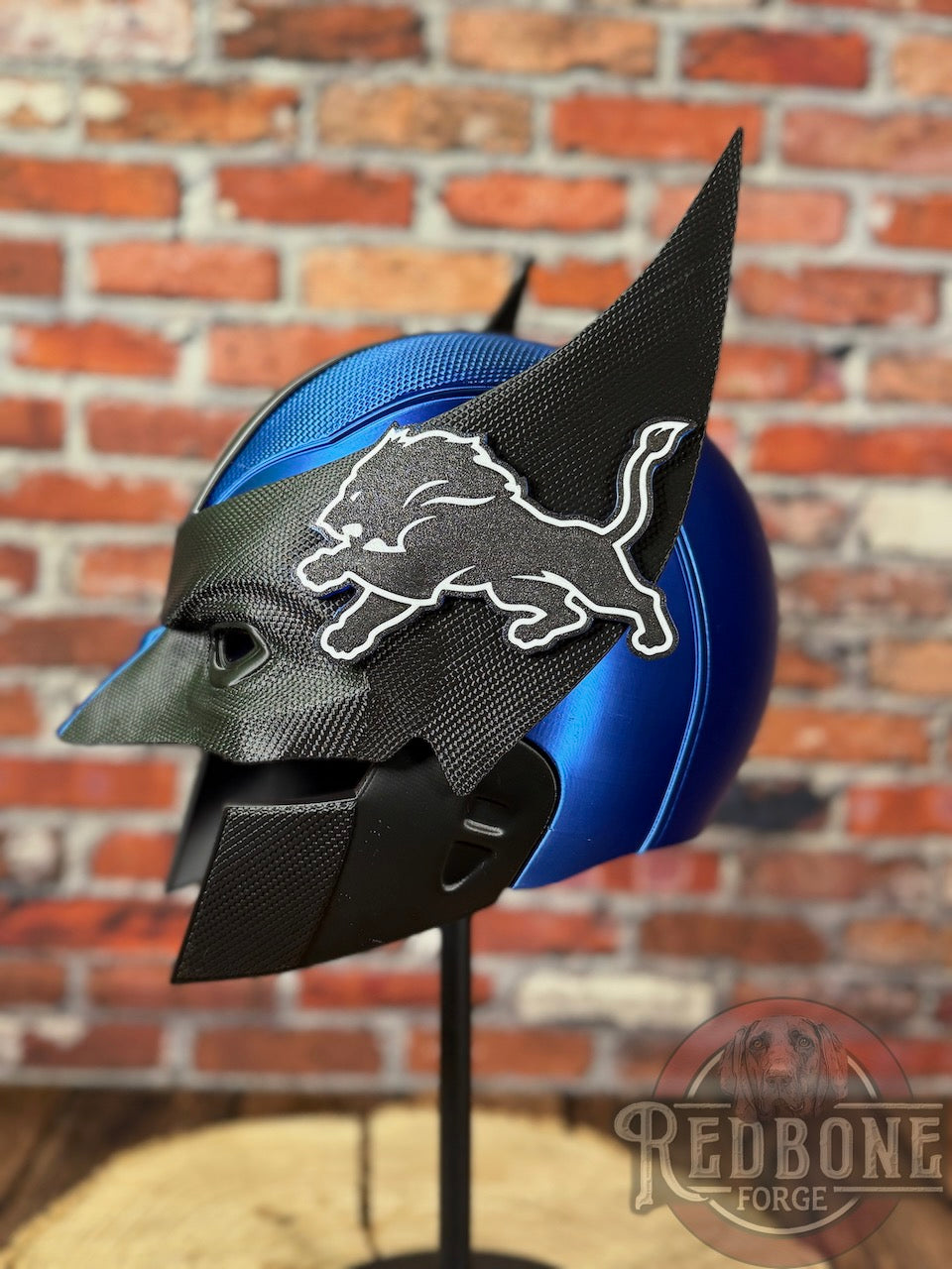 Detroit Lions Black & Blue Metallic Wolverine