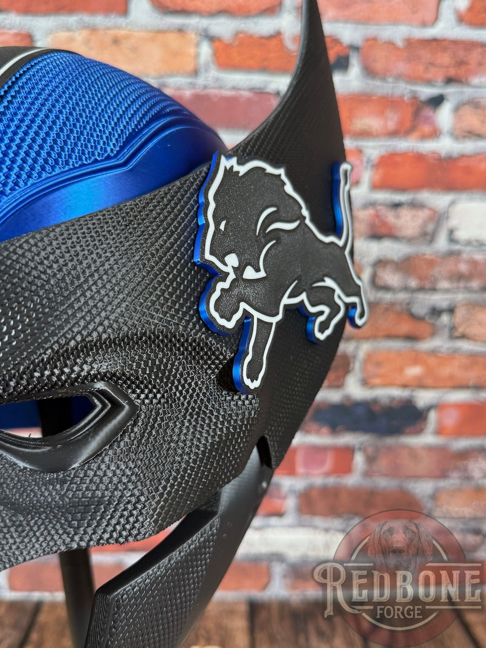 Detroit Lions Black & Blue Metallic Wolverine