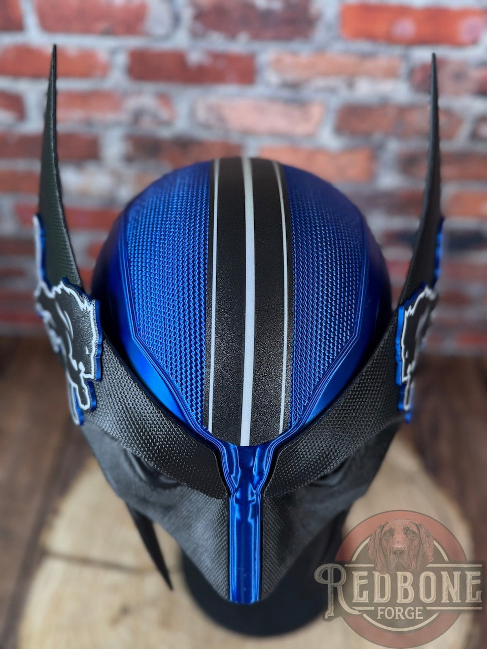 Detroit Lions Black & Blue Metallic Wolverine
