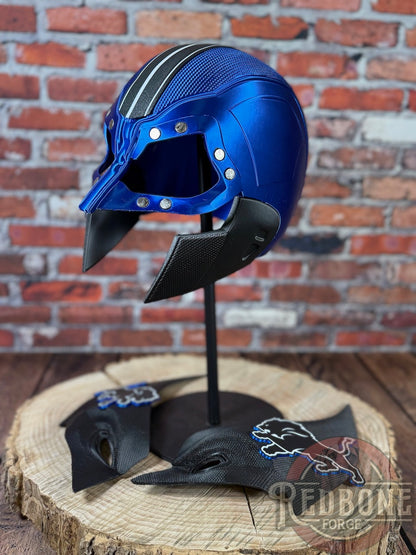 Detroit Lions Black & Blue Metallic Wolverine