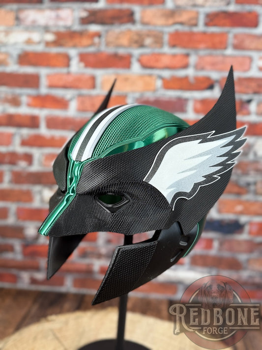 Philly-Inspired Metallic Green, Silver, & White Mutant Cowl