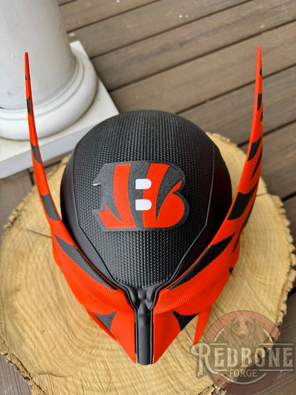 Cincinnati-Inspired Orange & Black Stripes Mutant Cowl