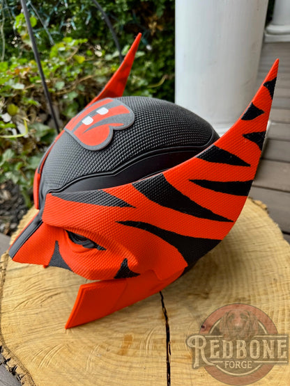 Cincinnati-Inspired Orange & Black Stripes Mutant Cowl