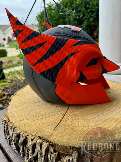 Cincinnati-Inspired Orange & Black Stripes Mutant Cowl