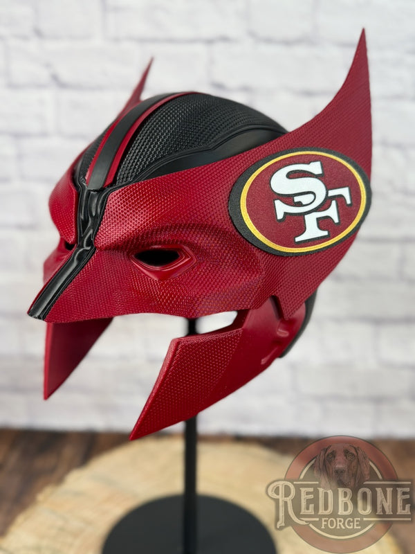 San Francisco 49Ers Wolverine Black 3D Printed Helmet
