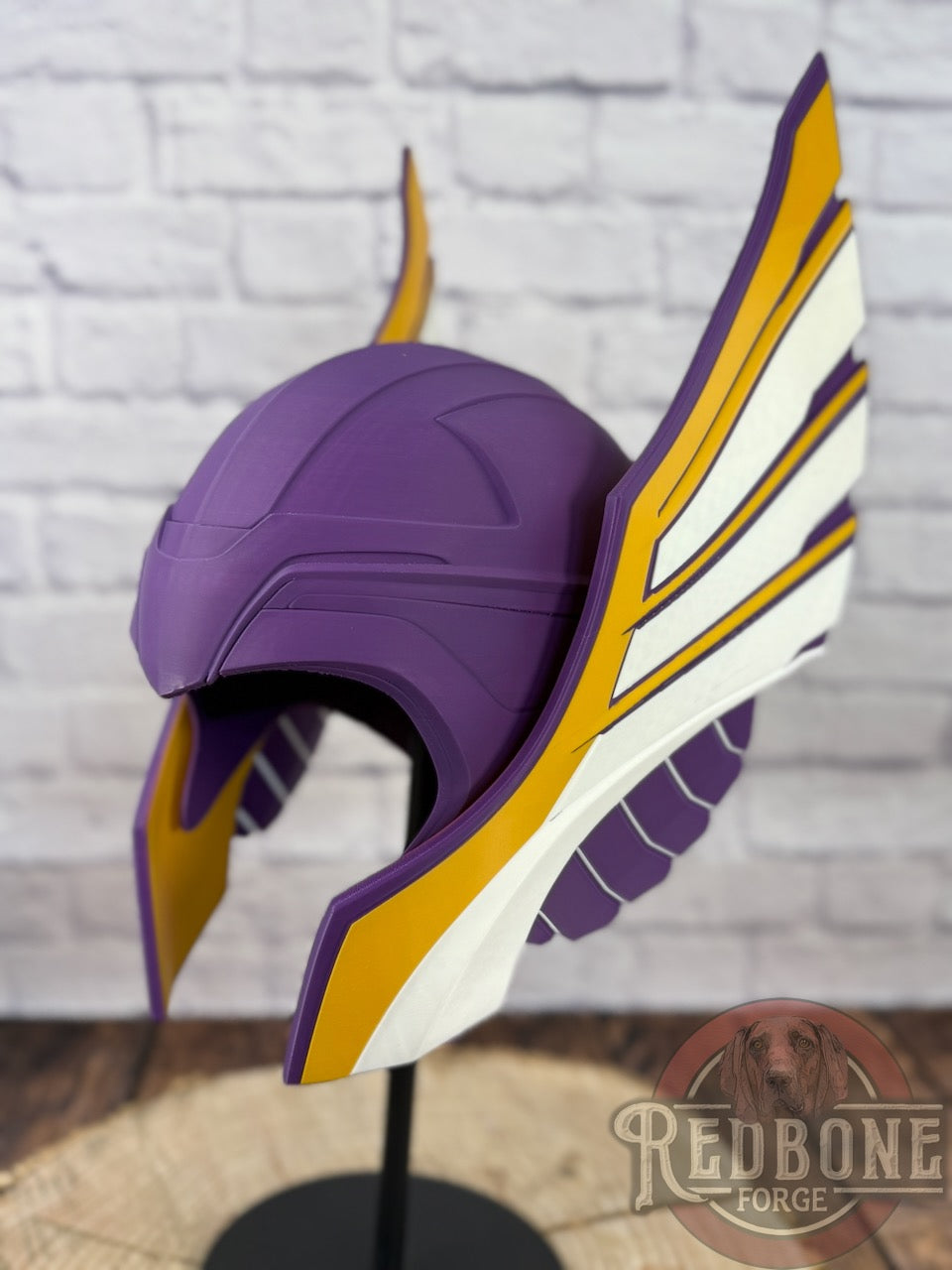 Minnesota-Inspired Purple, Gold, & White Norse God Helmet