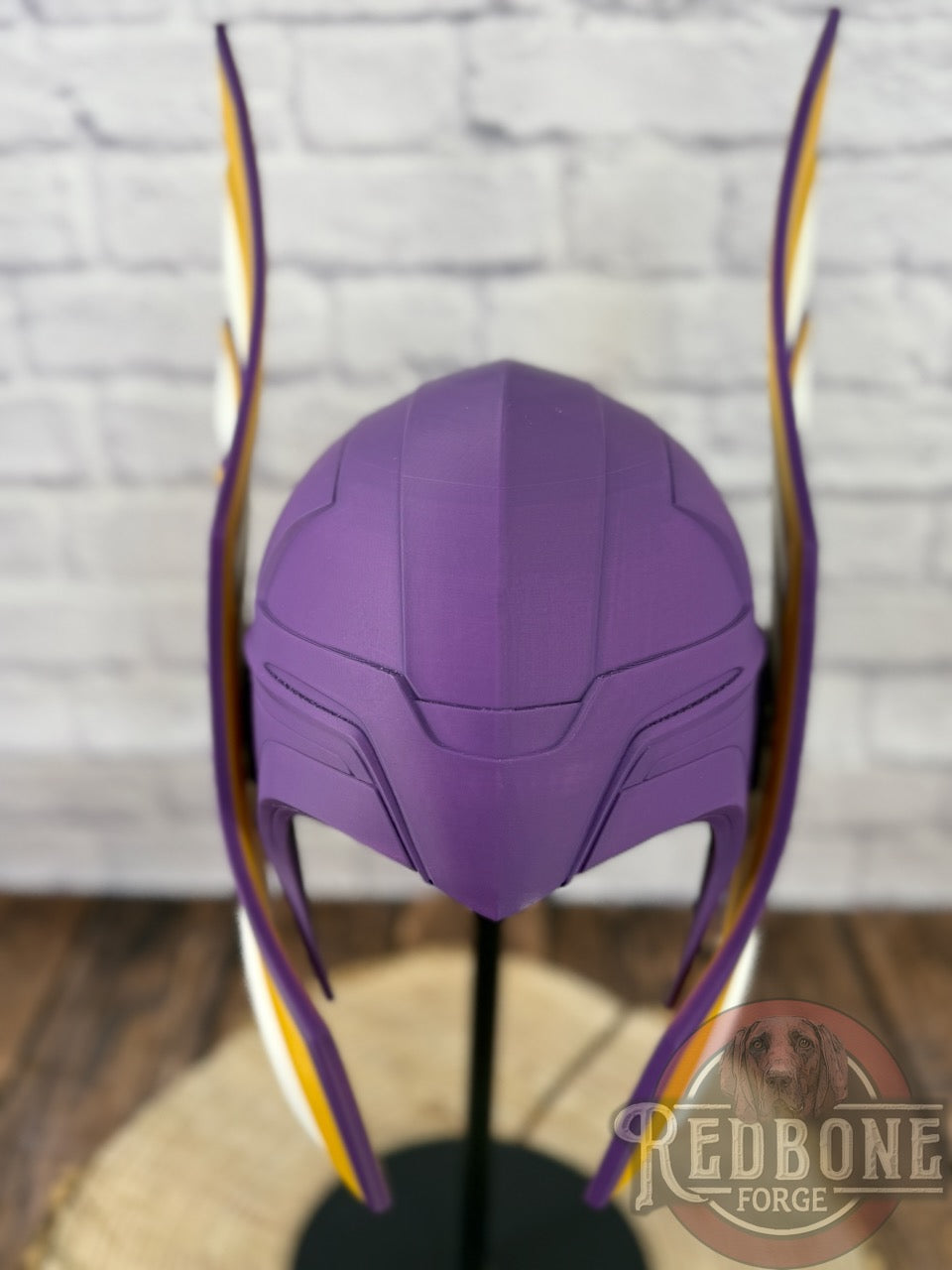 Minnesota-Inspired Purple, Gold, & White Norse God Helmet