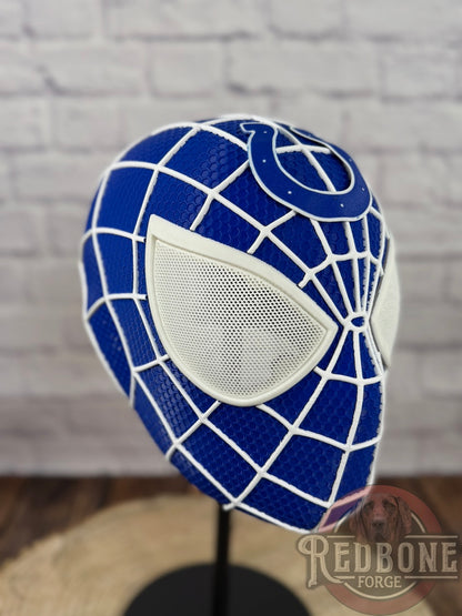 Indy-Inspired Blue & White Web Slinger Helmet