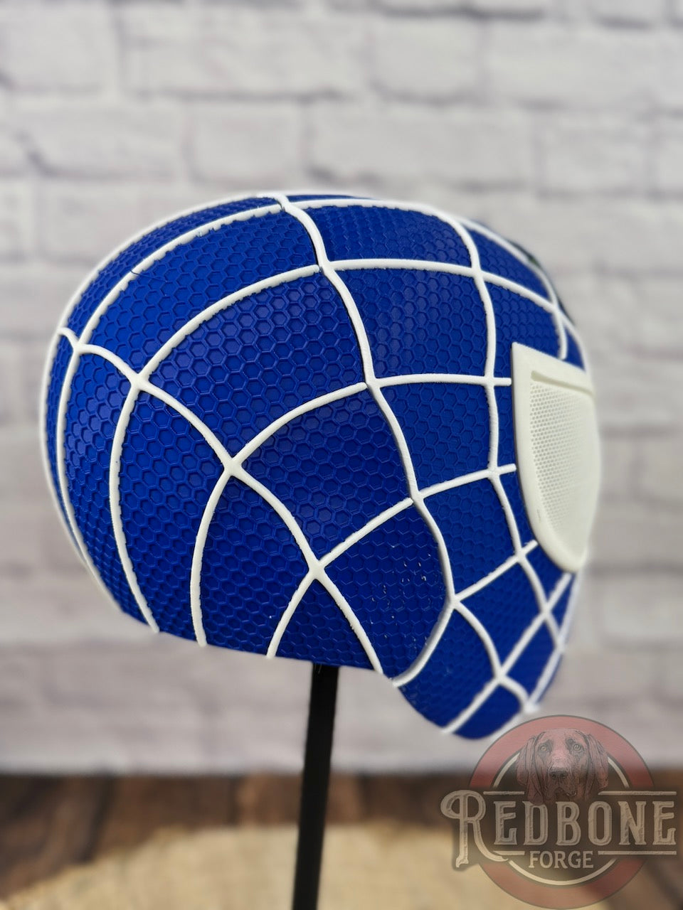 Indy-Inspired Blue & White Web Slinger Helmet