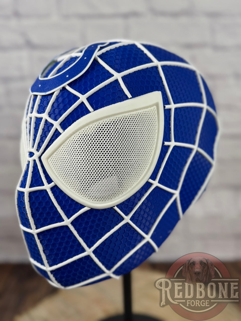 Indy-Inspired Blue & White Web Slinger Helmet