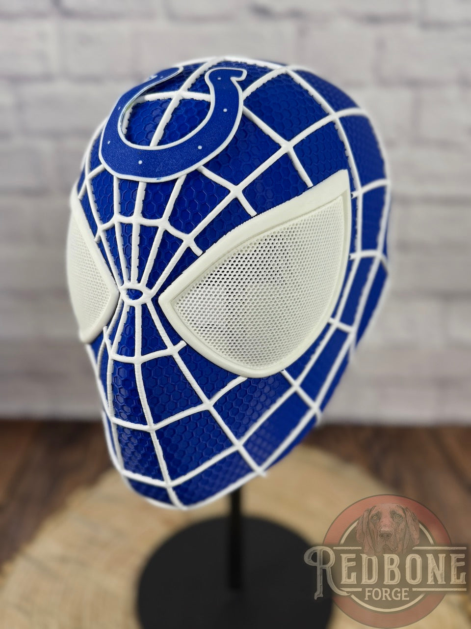 Indy-Inspired Blue & White Web Slinger Helmet