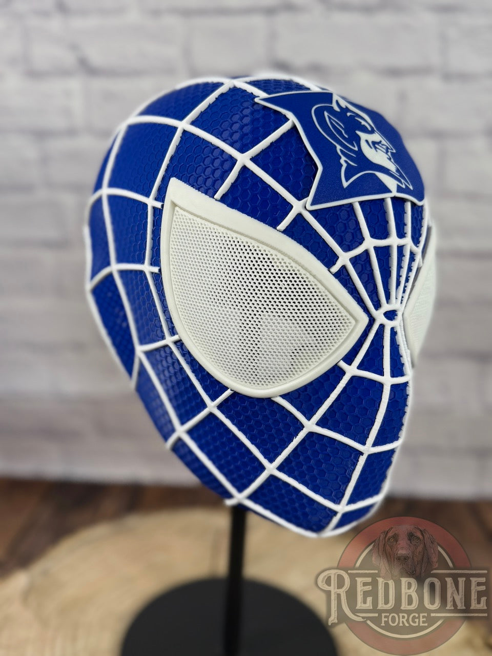 Duke-Inspired Blue & White Web Slinger Helmet