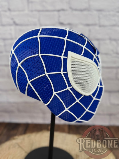 Duke-Inspired Blue & White Web Slinger Helmet