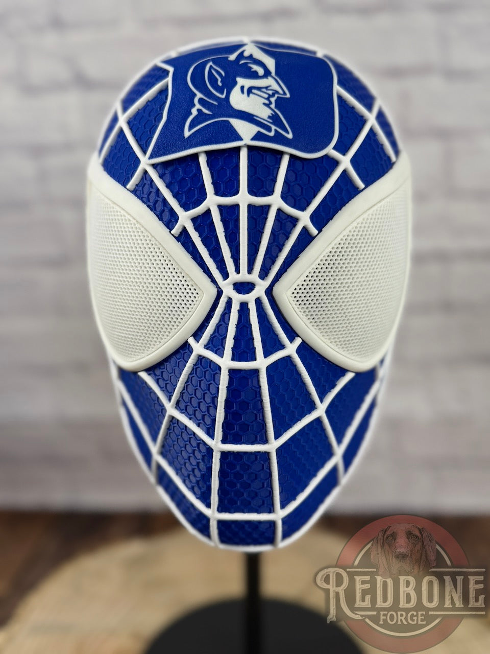 Duke-Inspired Blue & White Web Slinger Helmet