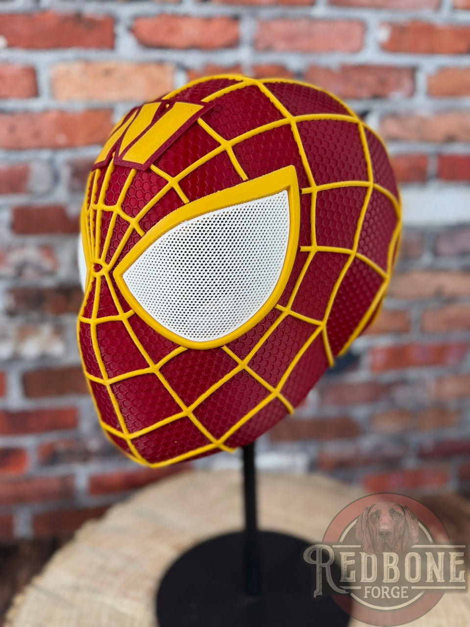 Washington-Inspired Garnet & Gold Web Slinger Helmet