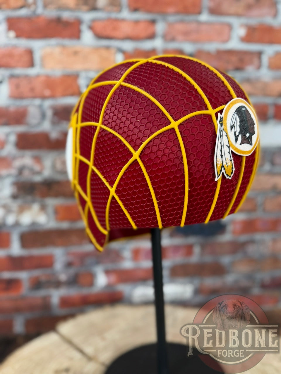 Washington-Inspired Garnet & Gold Web Slinger Helmet