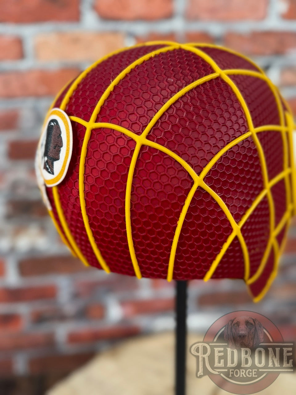 Washington-Inspired Garnet & Gold Web Slinger Helmet