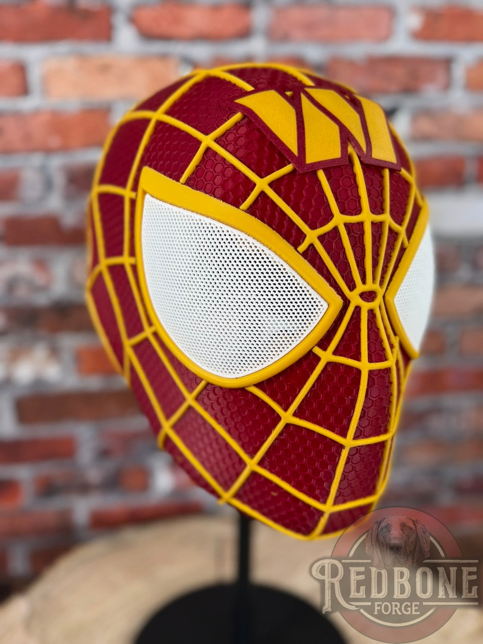 Washington-Inspired Garnet & Gold Web Slinger Helmet