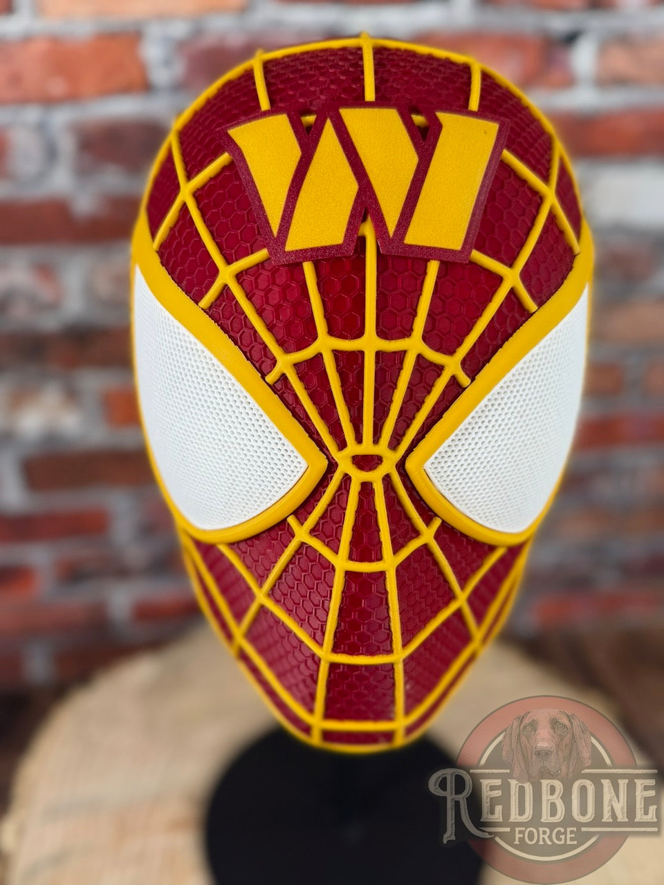 Washington-Inspired Garnet & Gold Web Slinger Helmet
