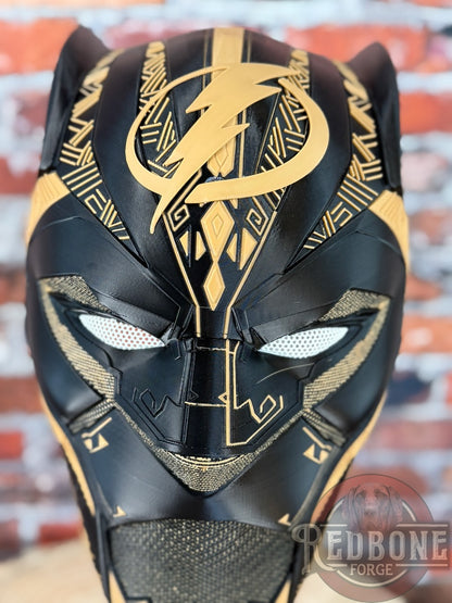 Tampa Veteran-Inspired Black & Army Tan Tribal Cat Warrior Helmet