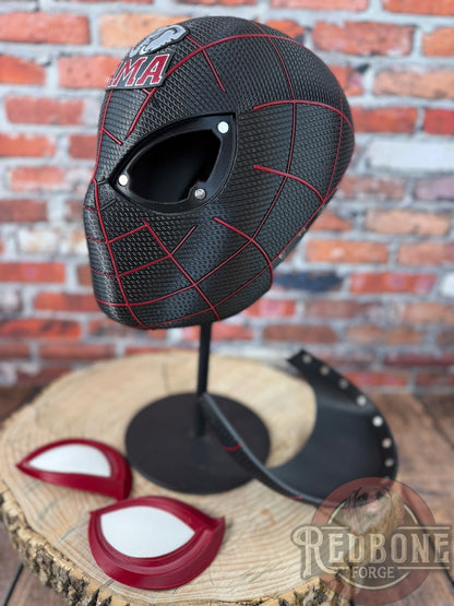 Alabama-Inspired Black & Crimson Miles Web Slinger Helmet